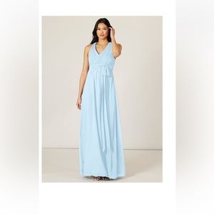 Azazie Athena maternity dress (sky blue, size 12)